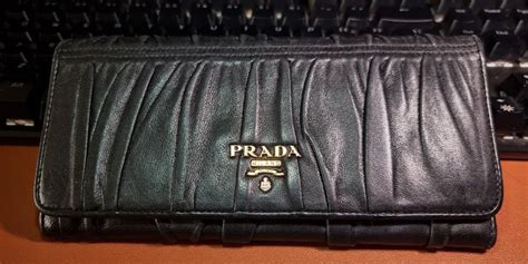 prada gaufre nappa leather wallet|PRADA Nappa Gaufre Wallet Black 965630 .